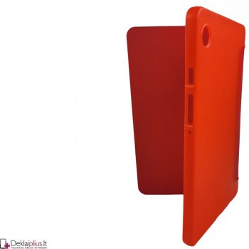 Smart soft dirbtinės odos dėklas - raudonas (Samsung Galaxy Tab A9 8.7 (X110/X115)-Tab A11 8.7 (SM-X130N)